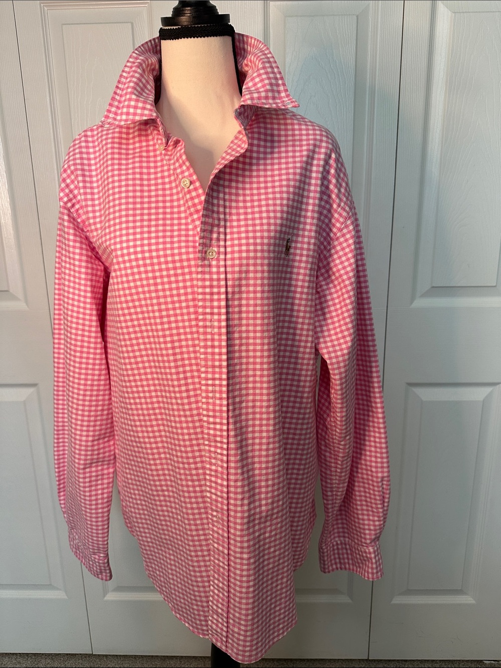 Ralph Lauren Pink Gingham Button-Down Shirt